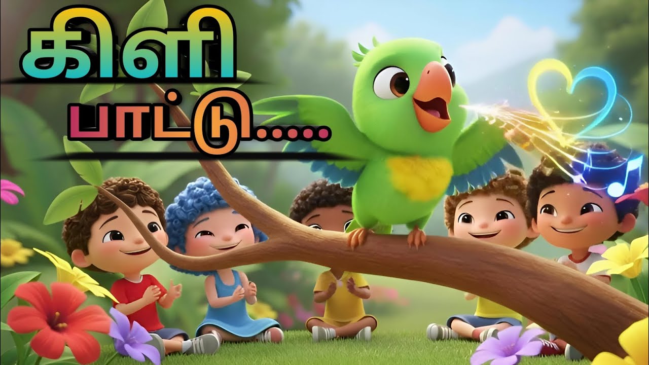 🦜 கிளி பாட்டு | Cute Tamil Bird Song for Kids 🎶