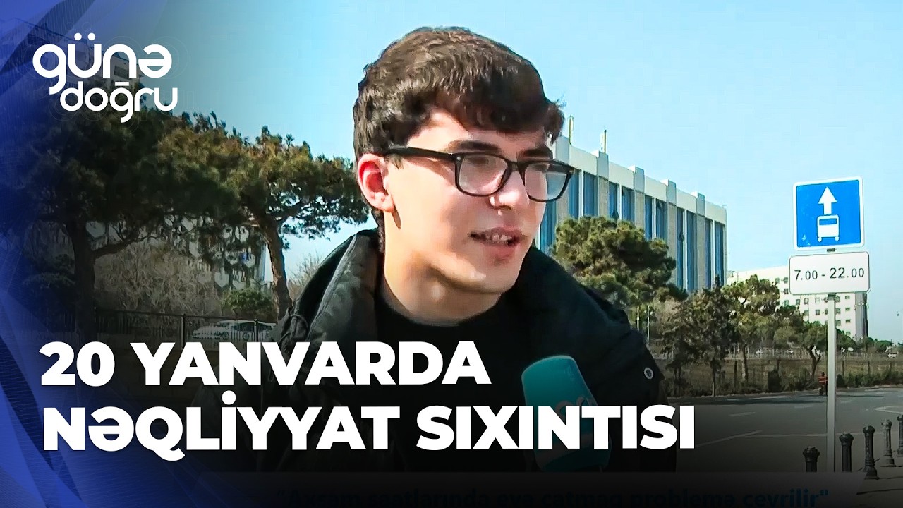 Günə doğru-20 yanvar metrostansiyası qarşısında avtobus gözləyənlər- Sakinlər intervaldan gileylənir