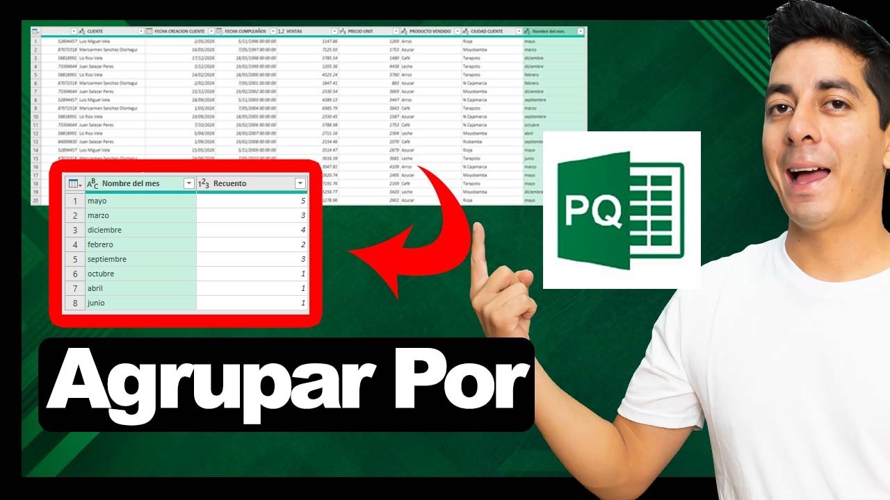 Como Agrupar datos por FECHAS, EDADES (Agrupar Por) en Excel usando Power Query