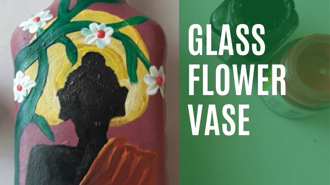 Diy flower vase with glass bottle #diy #decorglassbottle #diyflowervase
