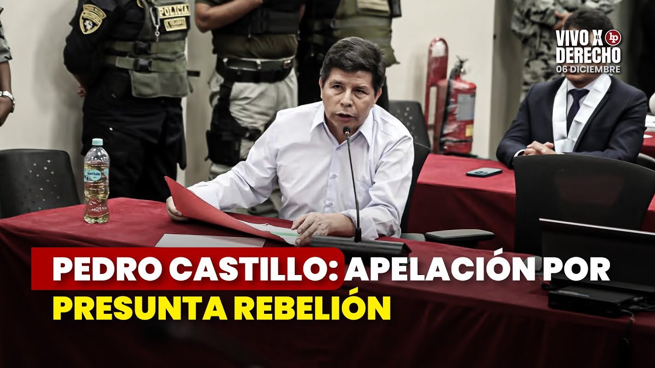 Pedro Castillo: apelaci&oacute;n en proceso por presunta rebeli&oacute;n