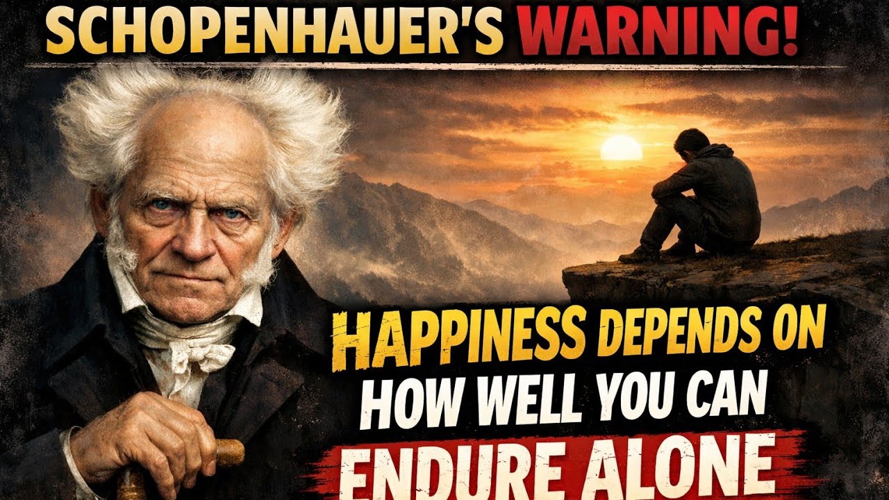 Schopenhauer's famous saying | Happiness depends on how well you endure it alone