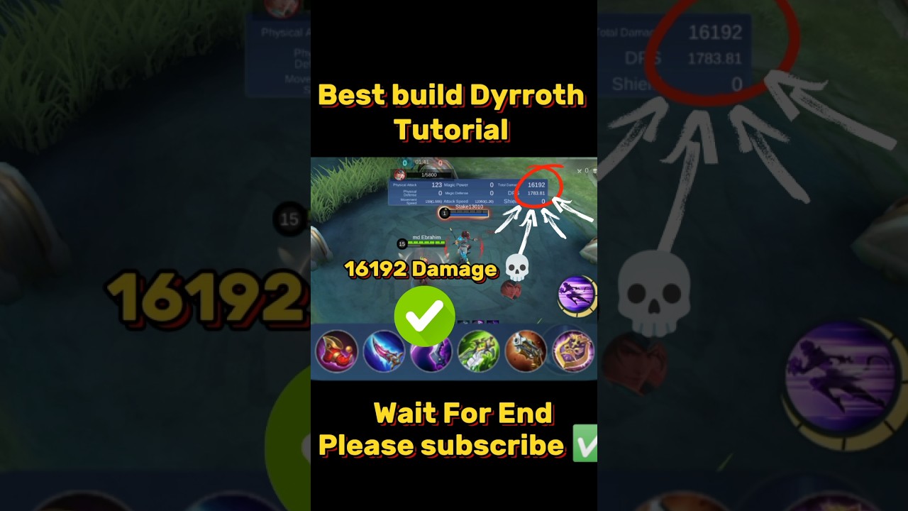 Dyrroth Best Build Tutorial Mobile legends #ml2b #dyrroth #mlbb #shorts
