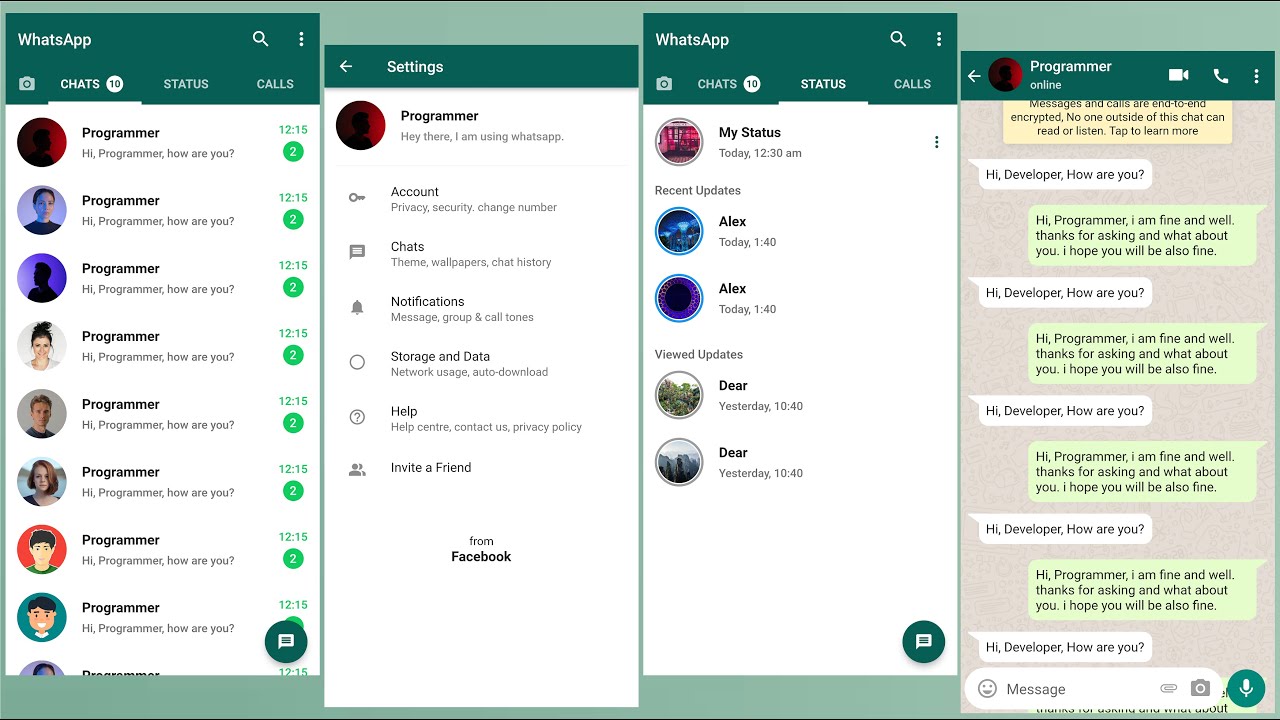 WhatsApp UI Design In Flutter - WhatsApp Clone UI/UX Design Flutter
