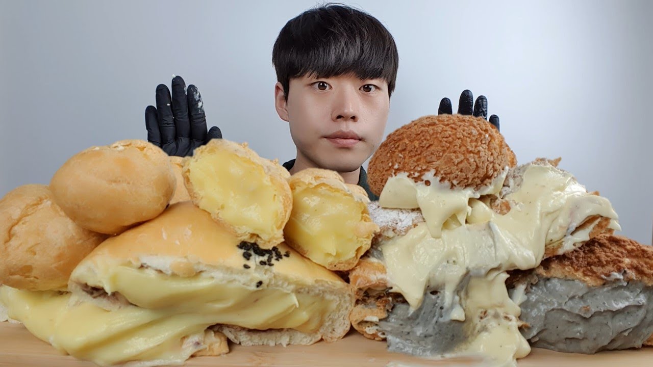 SUB) Хлеб с кремом и печеньем Mukbang