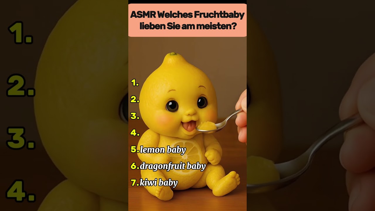 Obst ASMR 🥝🍓🍌 Welches Baby Obst ist dein Favori