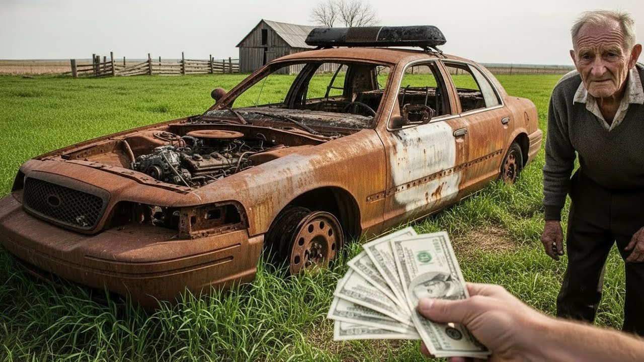 Restoring a Completely Burned Ford Crown Victoria Police Car for Only $200! | FULL ASMR PROCESS