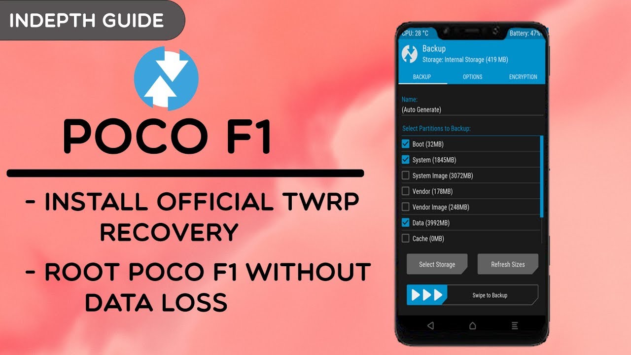 УСТАНОВИТЕ ОФИЦИАЛЬНОЕ КАСТОМНОЕ TWRP-РЕКАВЕРИ НА POCOPHONE F1 || ПОЛУЧИТЕ РУТ-ПРАВА НА POCO F1 Б...