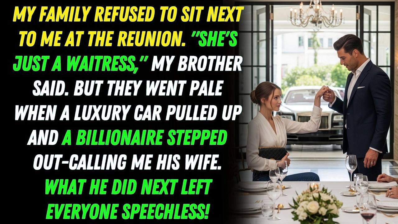 They Refused to Sit With Me at Family Reunion, Then a Billionaire Arrived and Called Me His Wife!