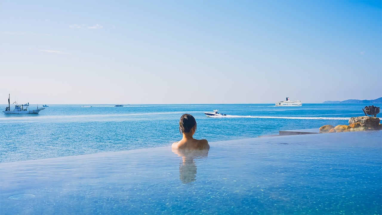 2 dni w japońskim infinity onsen nad morzem | Ako Onsen Ginpaso