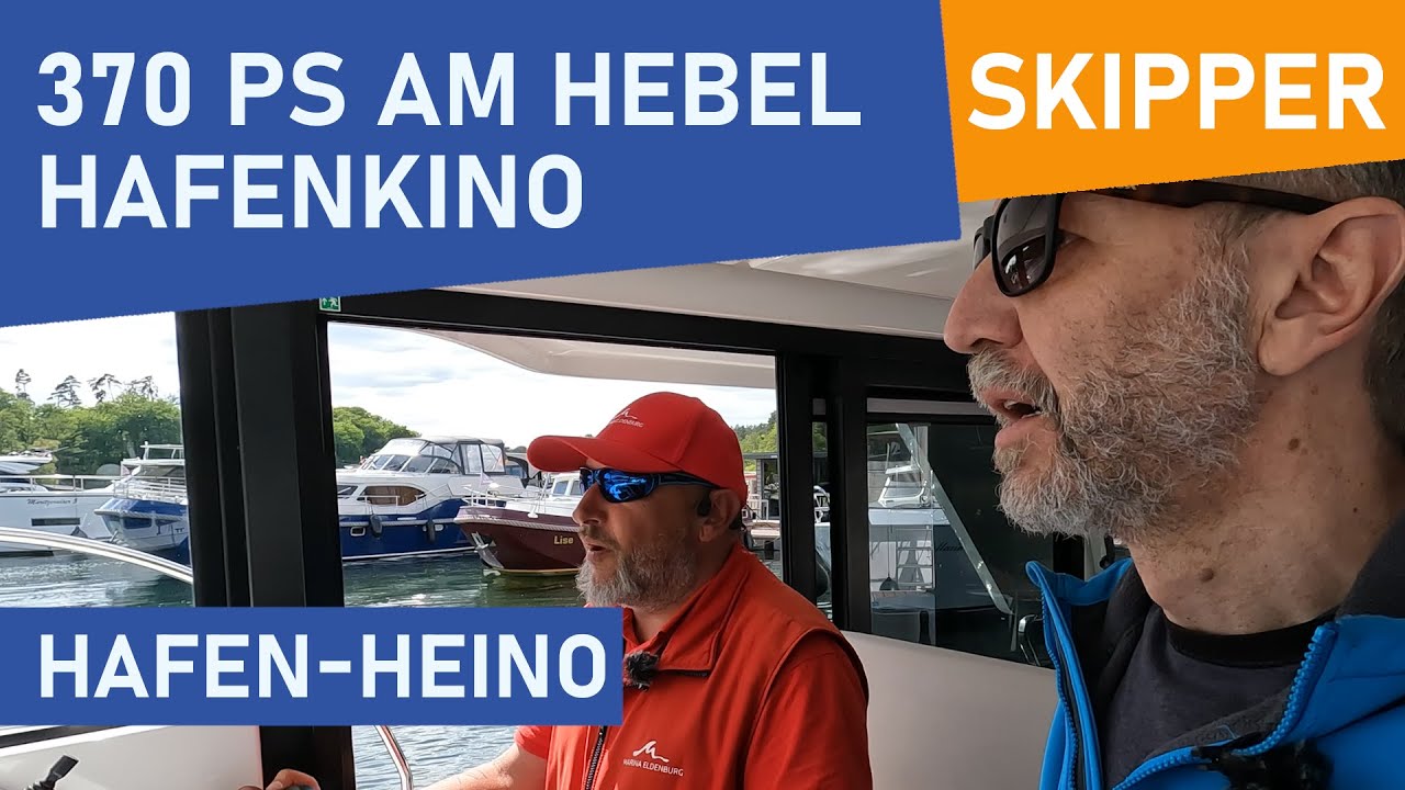 Hausboot mieten 2023: HAFENKINO | Hafen-Heino und Ron auf der Beneteau | 370 PS am Hebel
