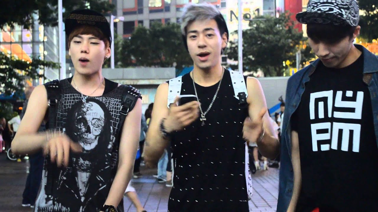 HIGH4 in Shibuya Crossing May 28 2014