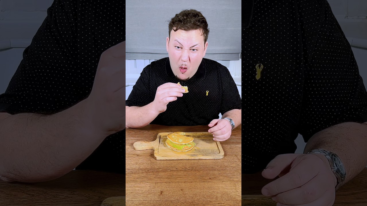 Most Disgusting Burger I've EVER Eaten 🤢 Mcdonald's Big Mac Pancake #shorts #mcdonalds