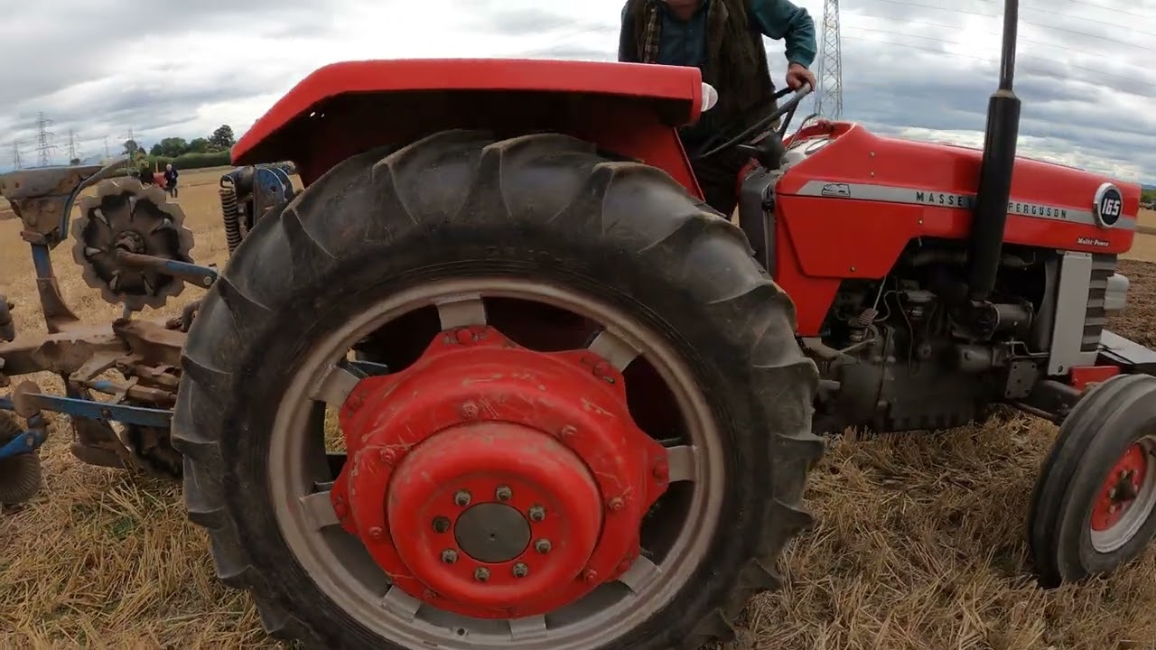 1968 Massey Ferguson 165 Multi-Power 3.5 Litre 4-Cyl Diesel Tractor (58 HP) with Lemken Plough