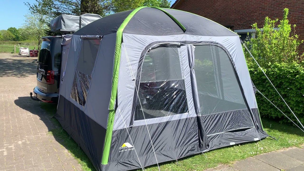 Braasch Camping. Isola Air Turbo, Busvorzelt f&uuml;r Hochdachkombis, VW-Bus und &auml;hnliche Fahrzeuge.
