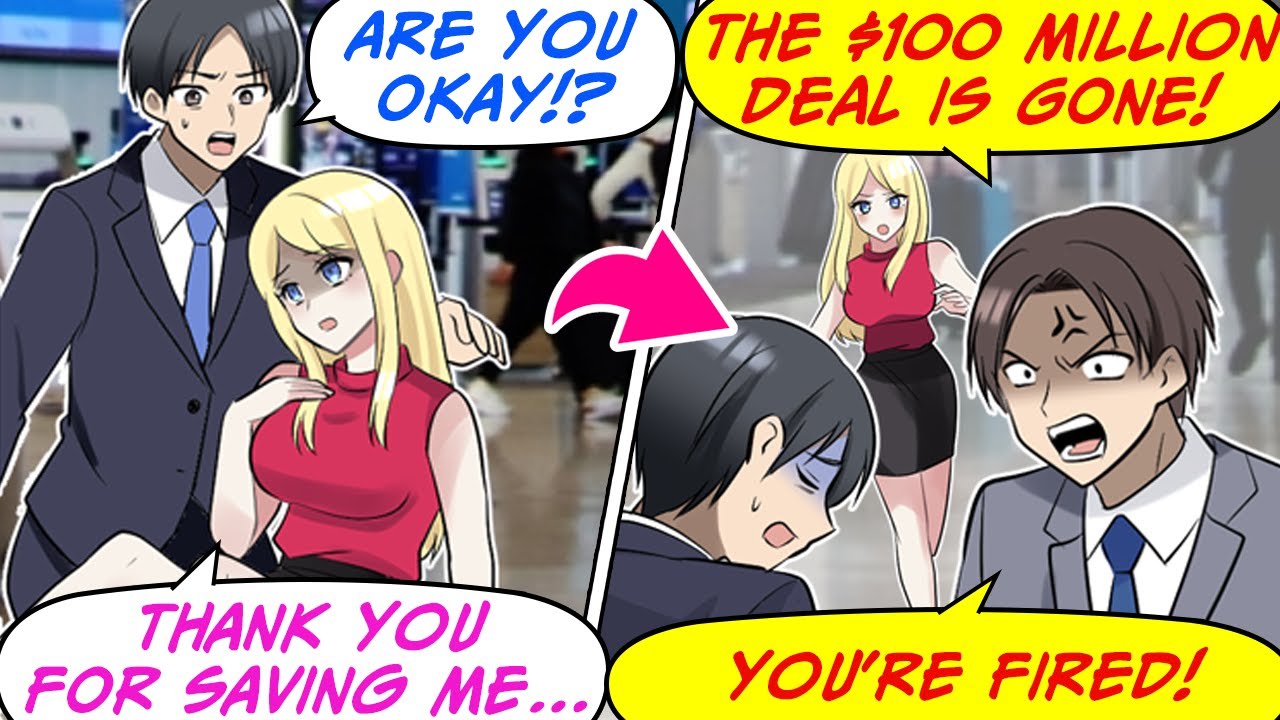 [Manga Dub] I helped a blonde and missed the $10B deal, but She was actually...!? [RomCom]