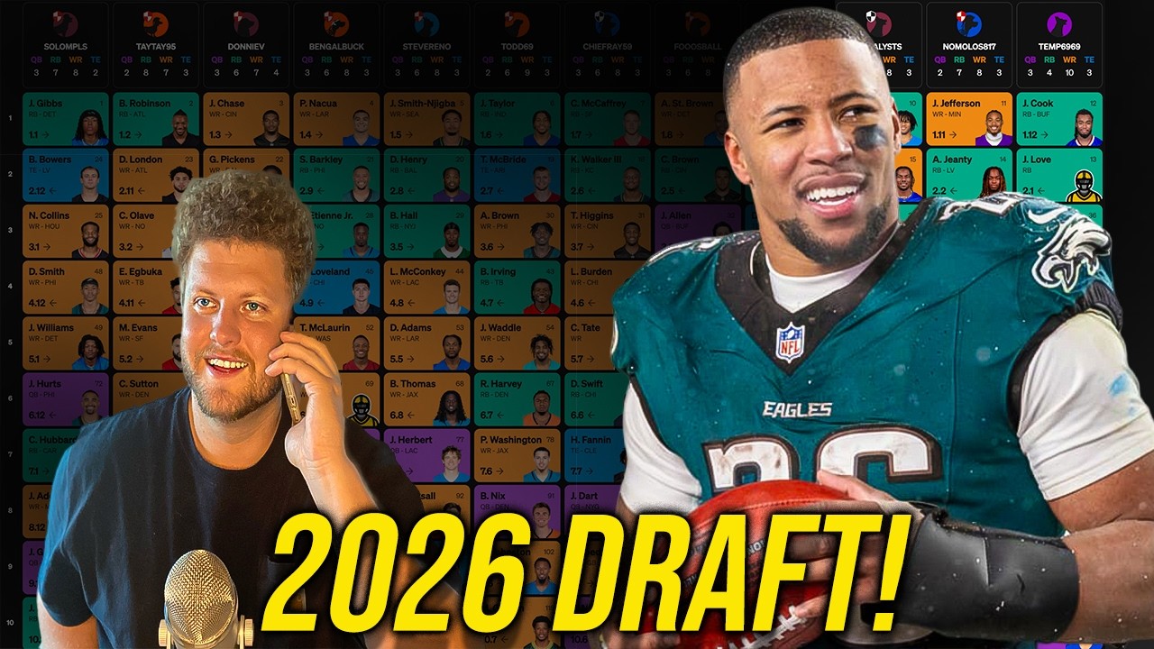 A 14 Team Yahoo Fantasy Football Mock Draft (1.03)