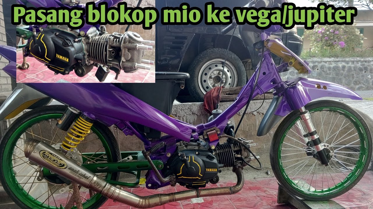 pasang blok dan head mio ke jupiter z vega cripton part 2 (tes nyala)