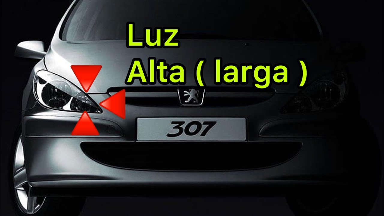 Peugeot 307 Cómo reemplazar lámpara luz alta ( luz larga )