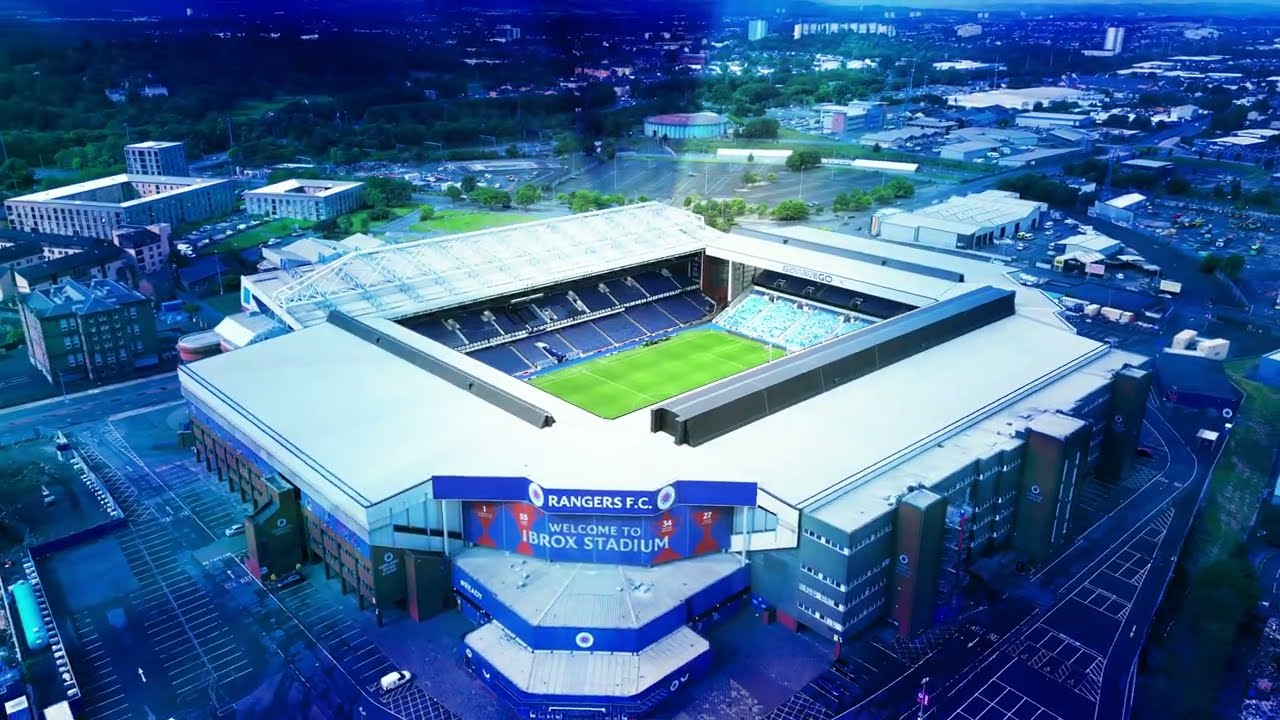 Glasgow Rangers Ibrox Stadium DJI Mini3 pro drone 24/07/22