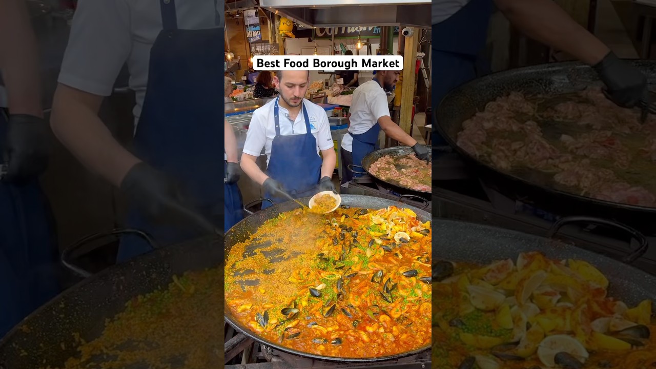 Best food at London&rsquo;s Borough market! Full video live on our channel!! #food #london #boroughmarket