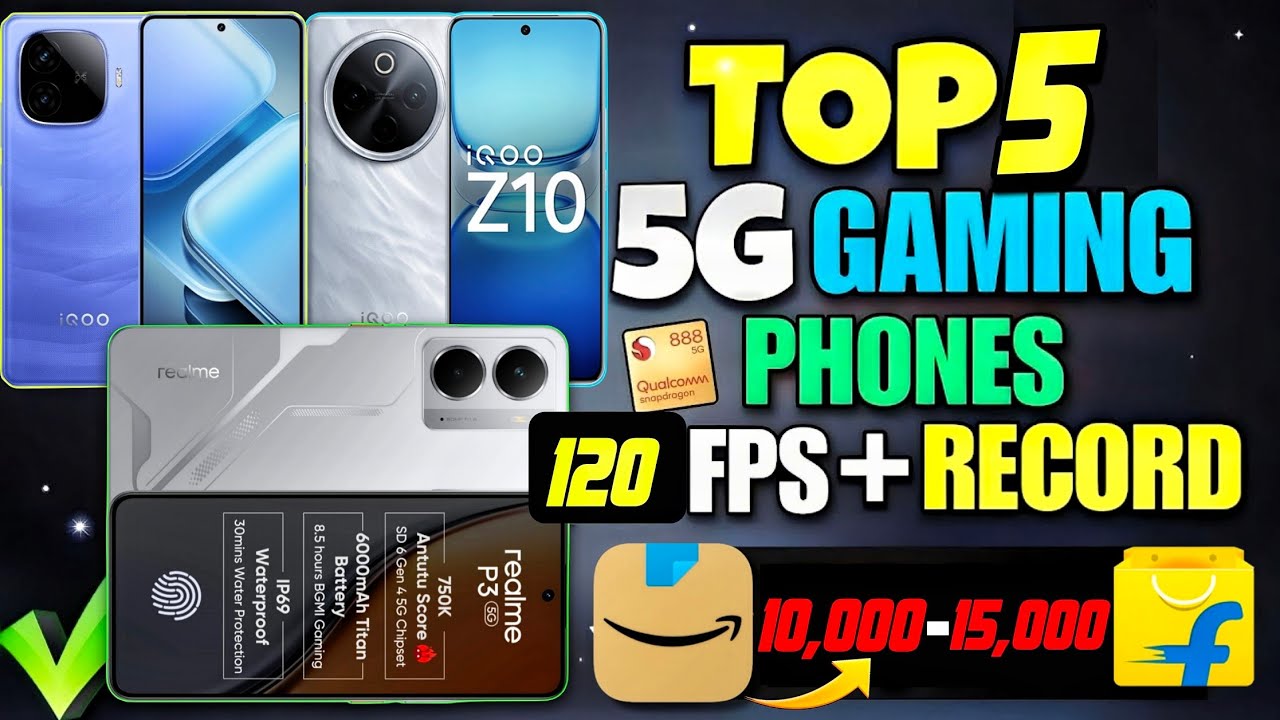 Best Top 5 best gaming phone under 10,000 - 15,000⚡ | 120 FPS gaming phone for PUBG/BGMI Under 15k
