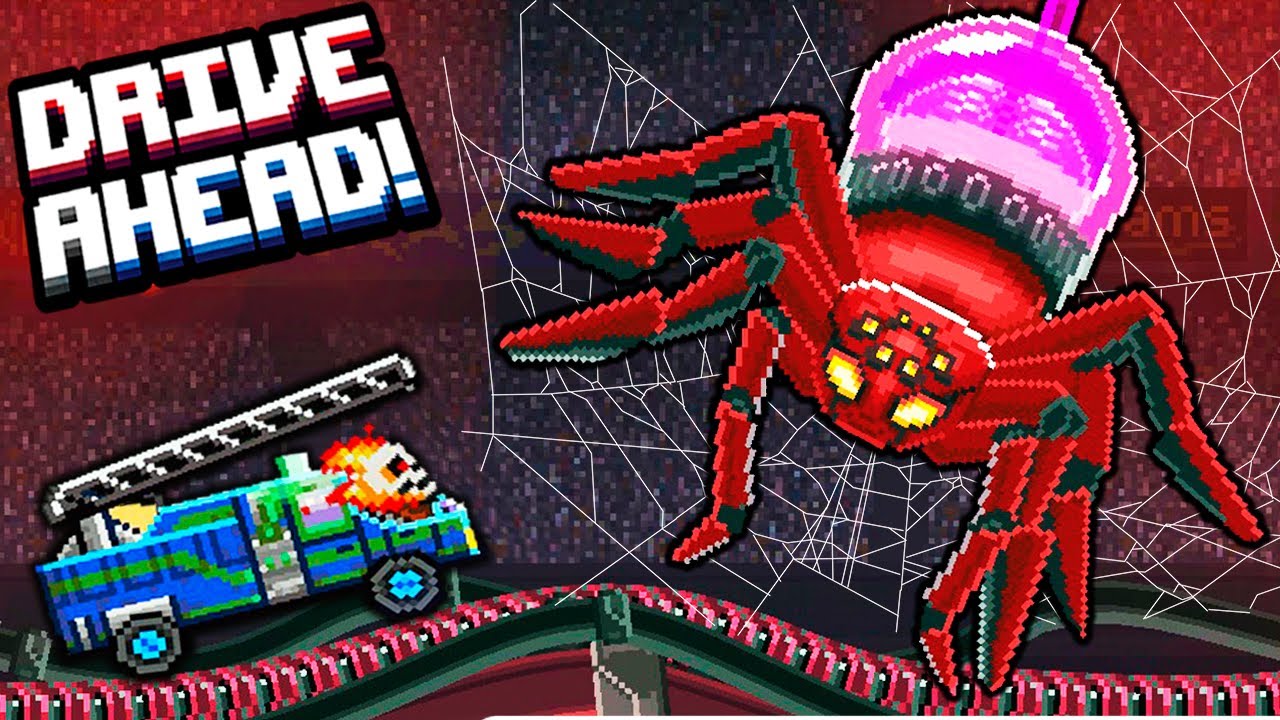 БОСС ПАУКОВ! Битва за НОВУЮ ТАЧКУ в Безумной игре Drive Ahead