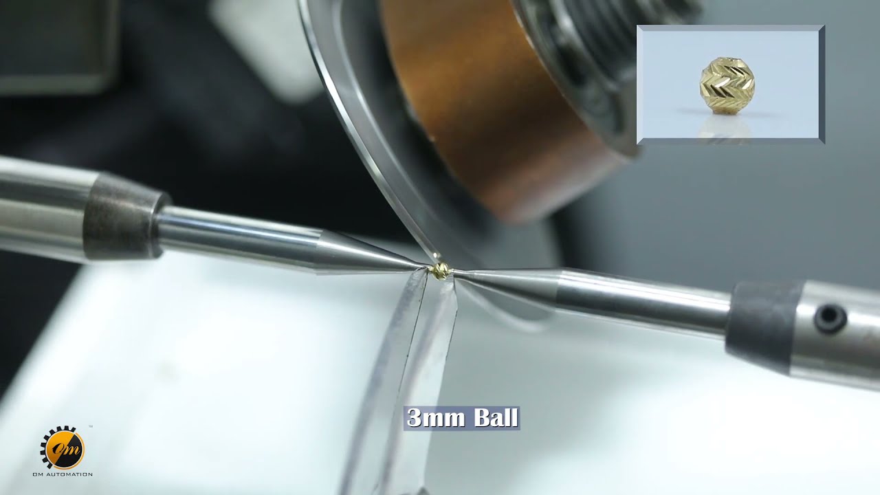 AUTOMATIC SLASH CUT & HORIZONTAL MACHINE FOR HOLLOW BALL WITH AUTO PICK AND PLACE (OM-7BL-APNP-SH)