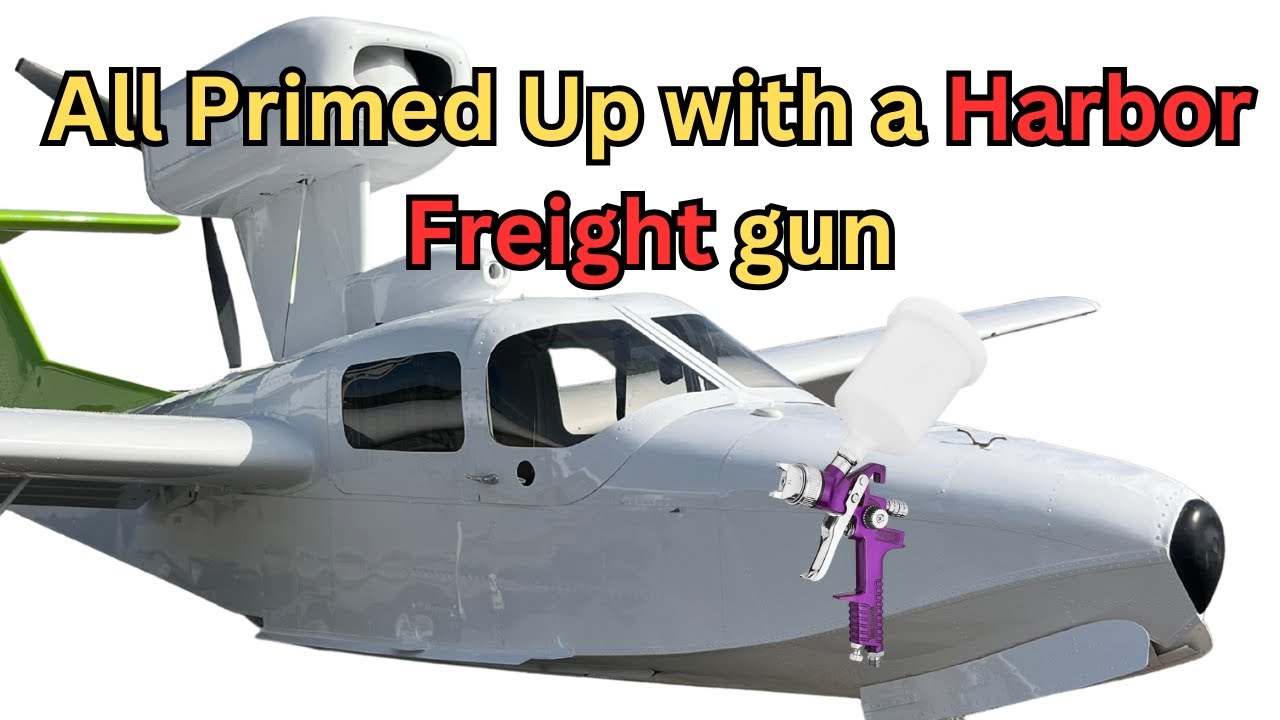 Самолет загрунтован краскопультом Harbor Freight
