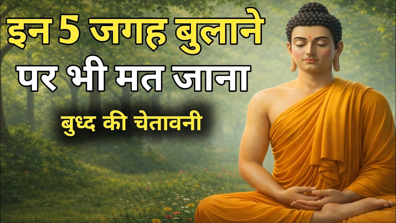 इन 5 जगह बुलाने पर भी मत जाना | गौतम बुद्ध की चेतावनी (जीवन बदल देगा)