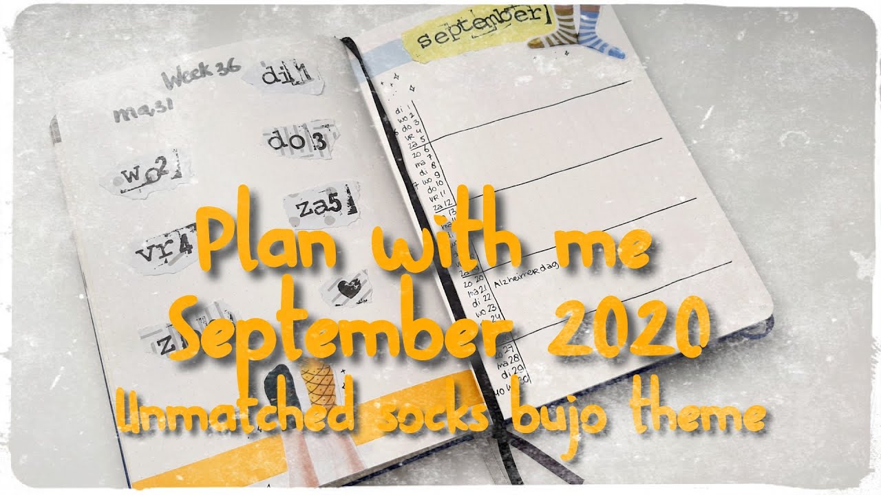 Plan with me |  September 2020 Bullet journal setup | Unmatched Socks | ThisizReneesworld