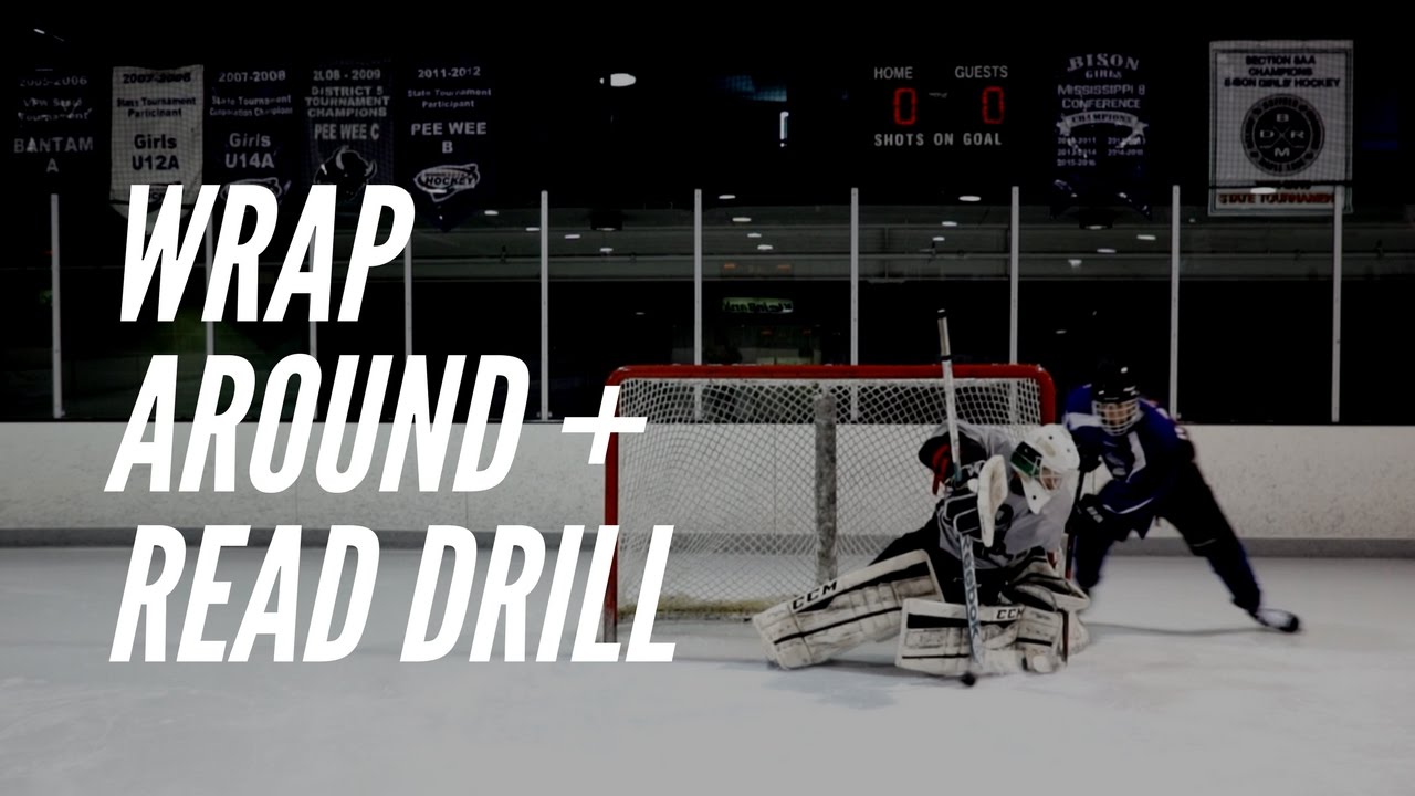 Hockey Goalie Training: Wrap Around + Read Goalie Drill