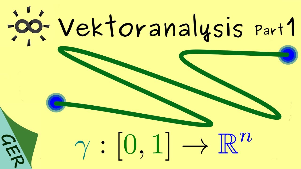 Vektoranalysis Teil 1 (Wege, parametrisierte Kurven, Bogenl&auml;nge, Tangentialvektor, Normalenvektor)