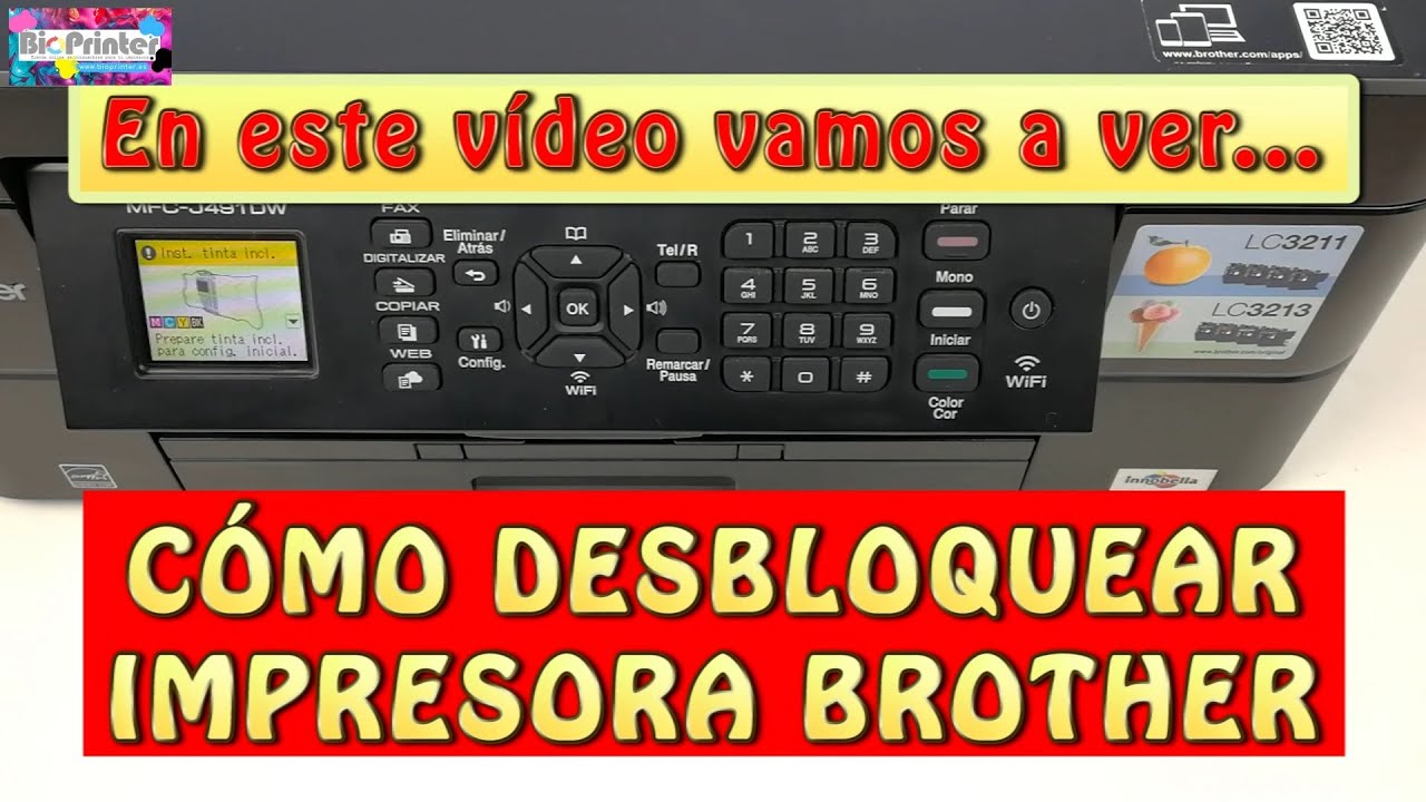 DESBLOQUEO IMPRESORA BROTHER PIDE CARTUCHOS DE INICIO. ACTUALIZADO 2025.