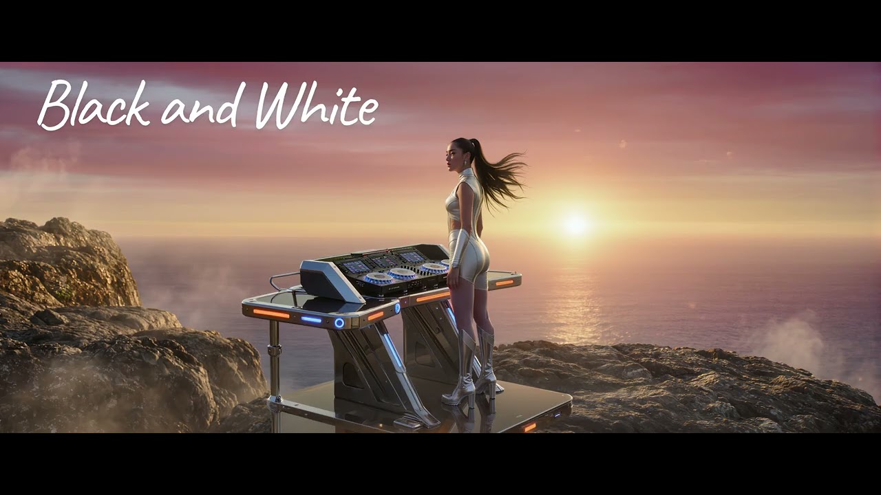 Techno Ambient Electronic Music   (Black and White)