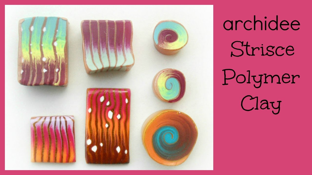 Polymer Clay Tutorial | Murrine a Spirali e Strisce | Spiral & Stripes Canes | SUBTITLES NOW!