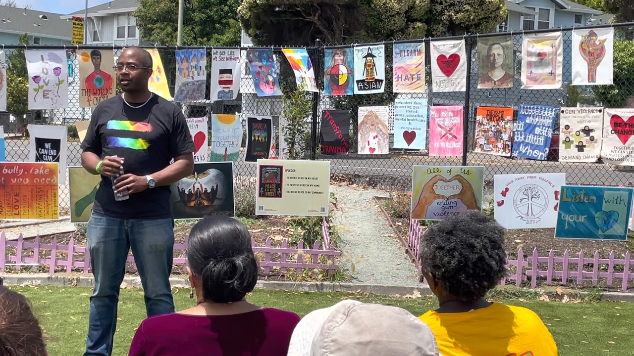Council Member Loren Taylor praises Peace In The Streets Vision Quilt Project on June 27, 2021