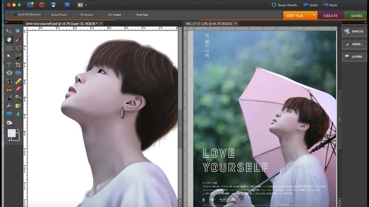 Jimin Love Yourself - BTS Speedpaint