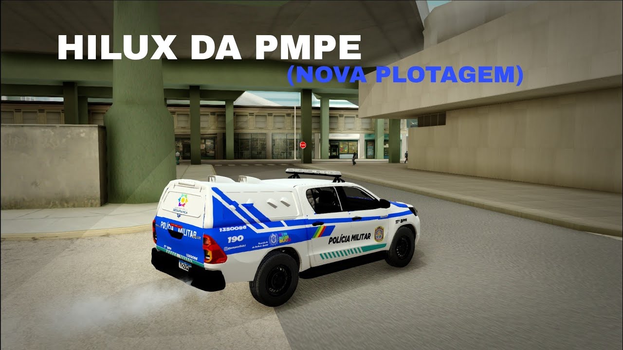 Gtasa :HILUX 2023 DA PMPE (NOVA PLOTAGEM)