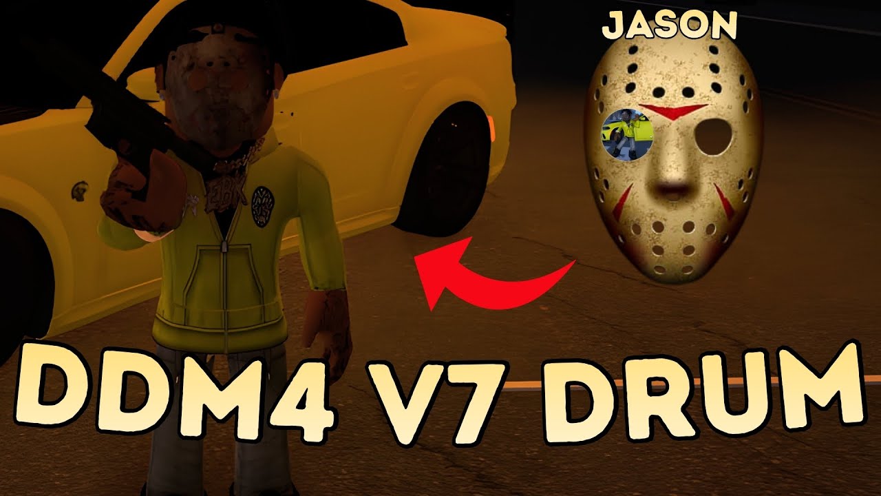 I Put a SWITCH on the NEW DDM4 V7 Drum As a HOOD JASON in South Bronx The Trenches Roblox!