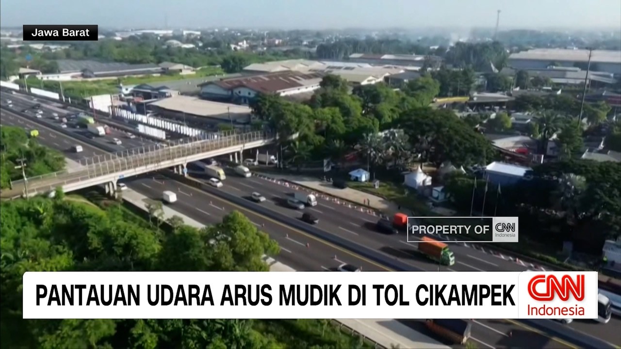 Pantauan Udara Arus Mudik Tol Cikampek Bersama Polda Jabar