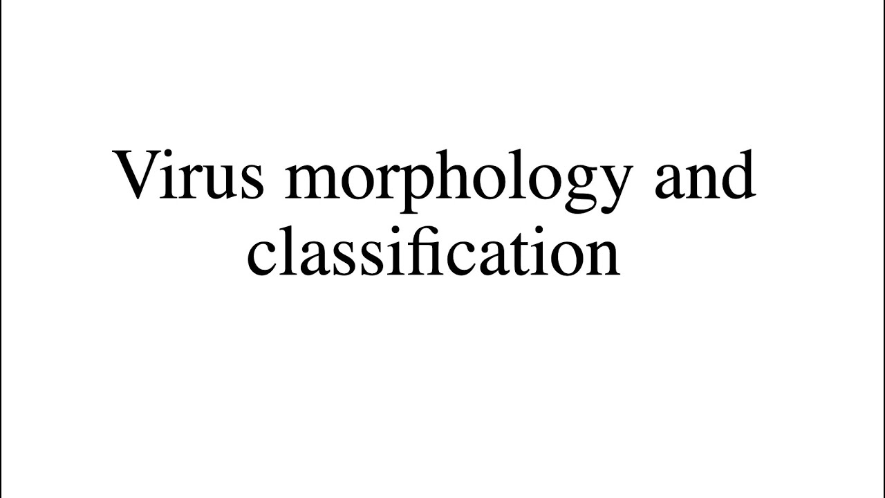 Viral Morphology and Classification