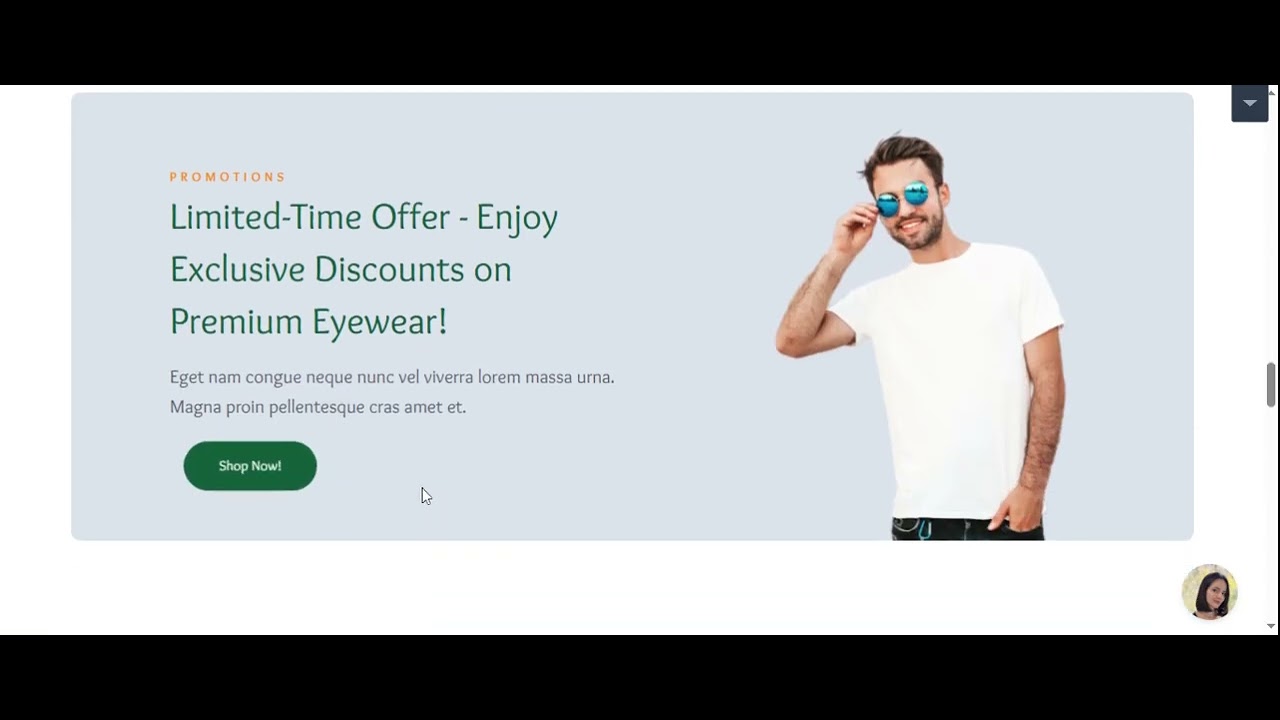 LensLuxe Glasses & Eyewear Products and Service Elementor WordPress Theme