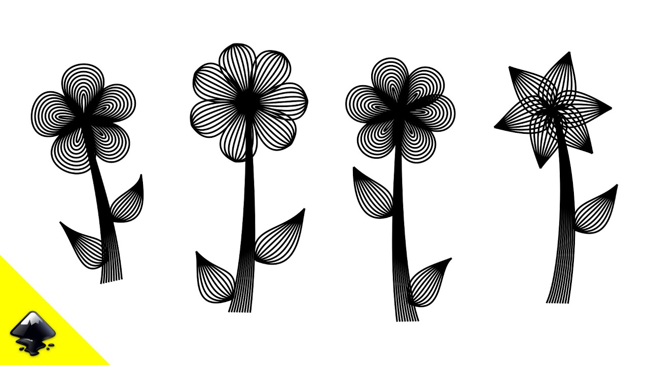 How to make a linocut design with inkscape using path effect -  Inkscape tutorial #5