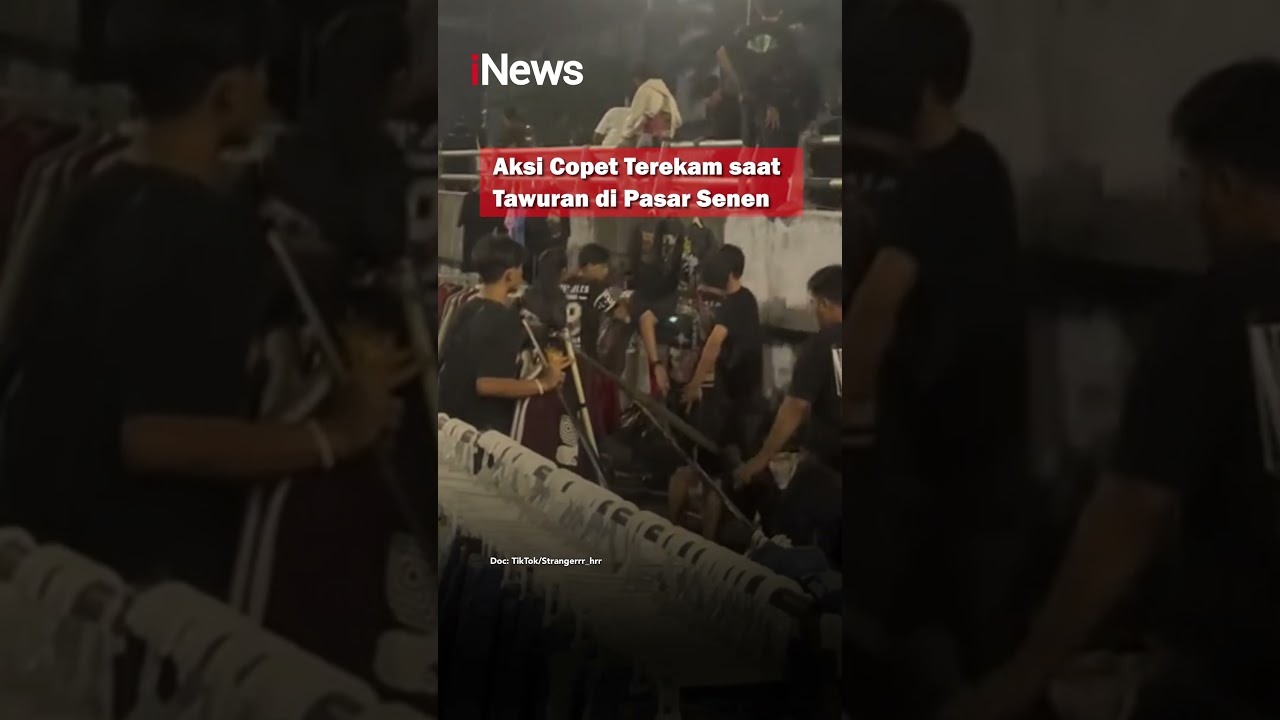 Aksi Copet Terekam saat Tawuran di Pasar Senen #Shorts #Viral