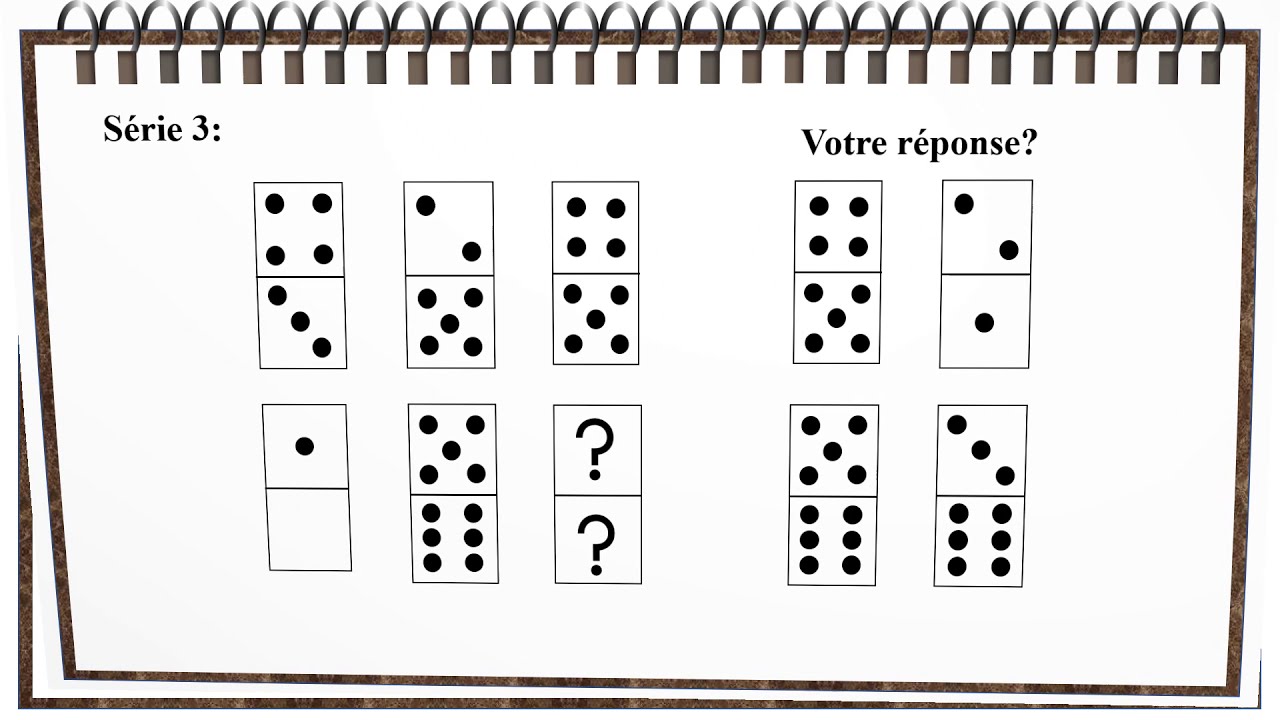 Test psychotechnique : test des dominos corrigé