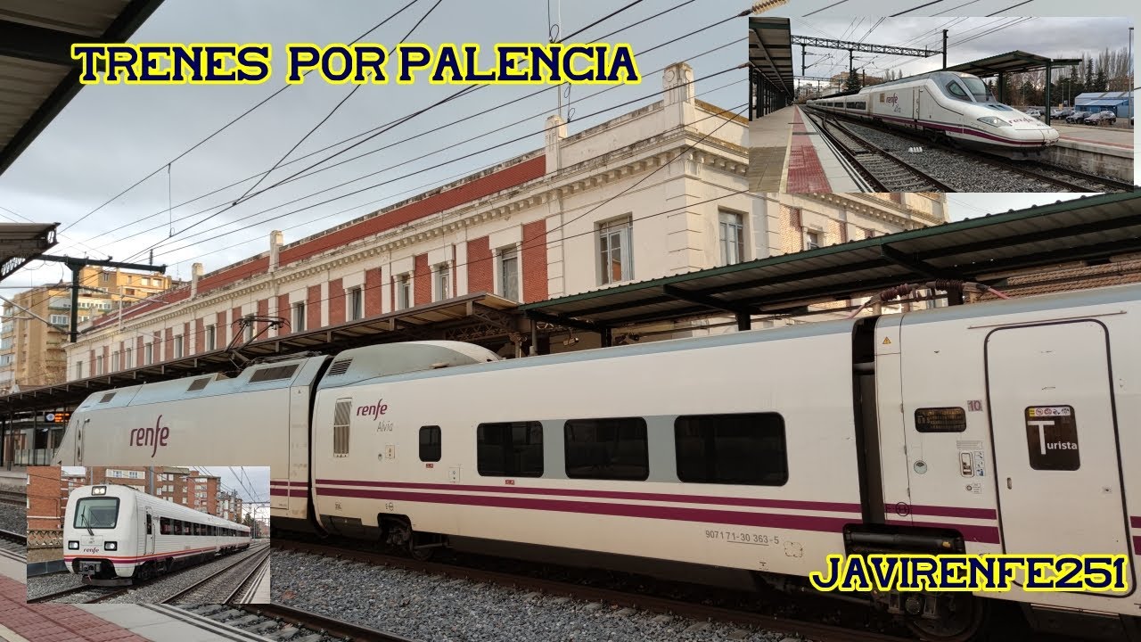 Trenes de Renfe y Captrain en Palencia