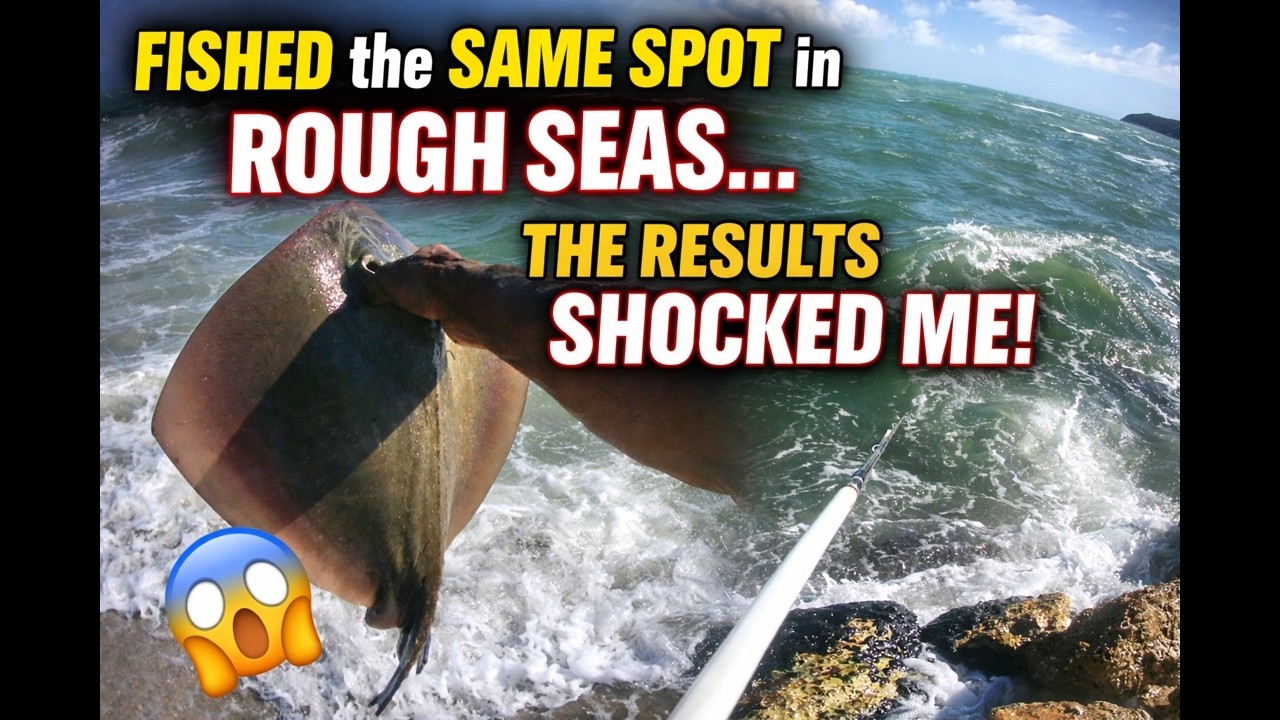 I Fished the SAME Spot in ROUGH Seas… The Results Shocked Me! 🌊🎣