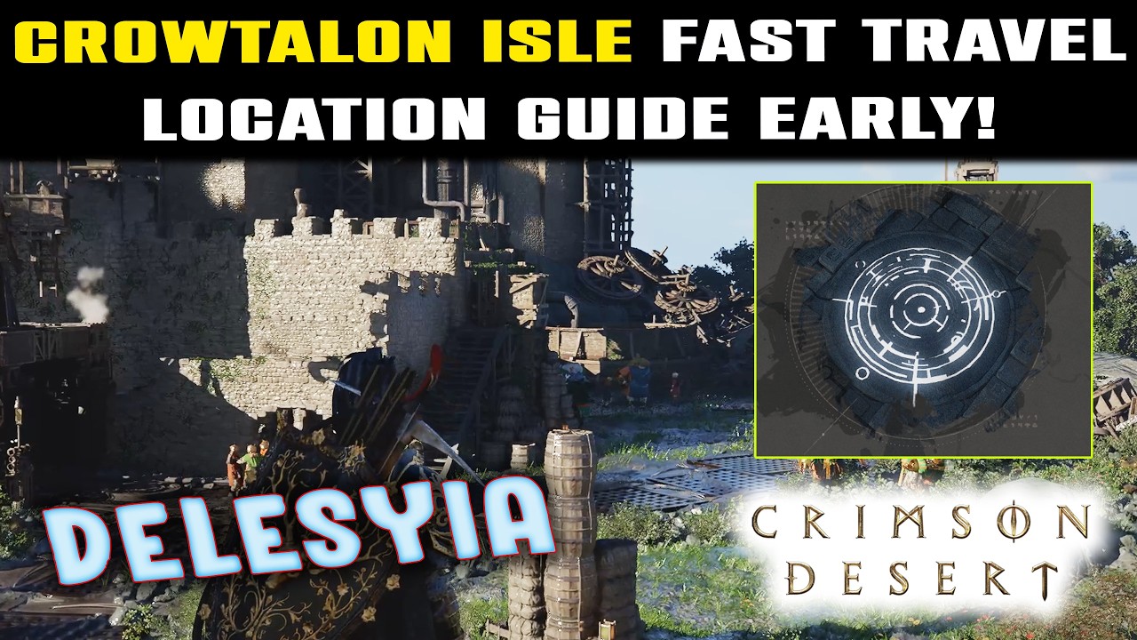 CROWTALON ISLE FAST TRAVEL | DELESYIA Teleport Location Early | Crimson Desert Marni's Laboratorium