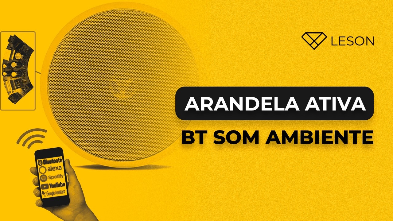 ARANDELA ALTO FALANTE CAIXA EMBUTIR GESSO ATIVA BLUETOOTH 70 RMS ALCANCE 10 METROS SOM AMBIENTE